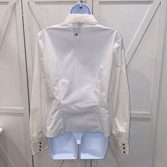 Cami By Newport News White Button Down Blouse Size 14 - Picture 4 of 8
